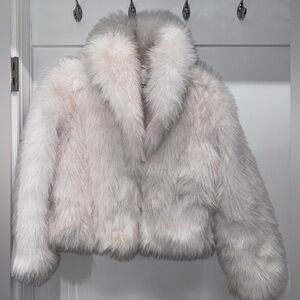 Abercrombie & Fitch Soft White Teddy Jacket